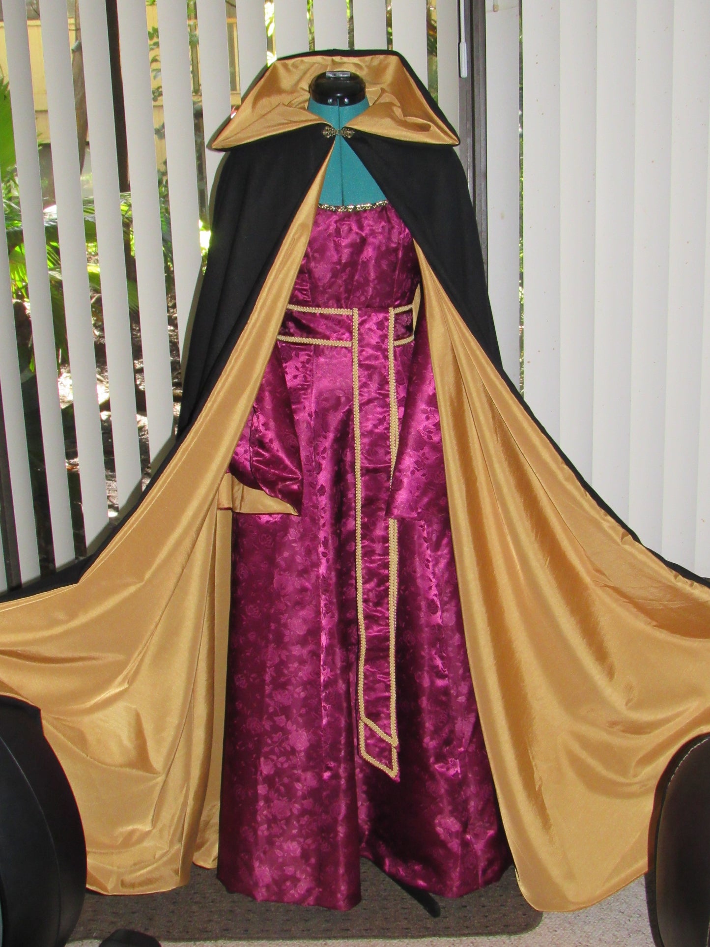 Medieval Evil Mother Cosplay Costume Dress Cape Belt for Teens Adults