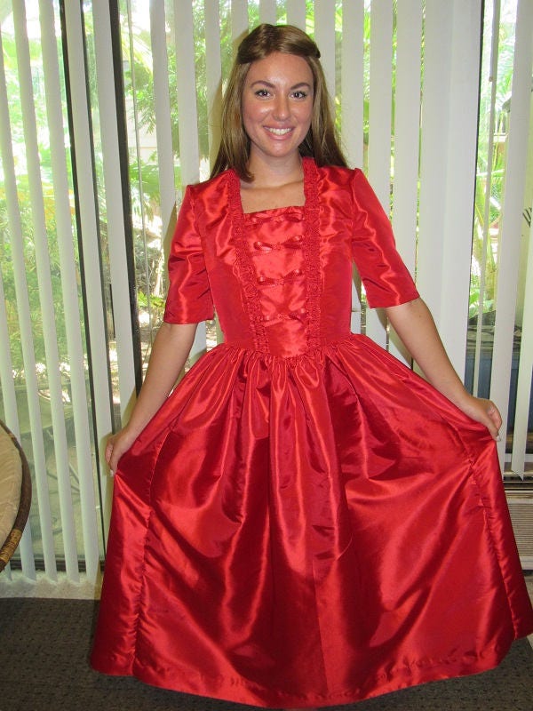 READY TO SHIP - Size 12 - 1770s 1700s Colonial Cosplay Gown Costume for Teens Adults