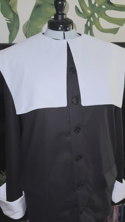 Mens Colonial Pilgrim Costume - Jacket, Pants, Collar, and Cuffs