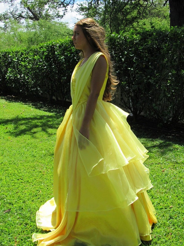 yellow princess dress for adults Princess Belle Cosplay Costume Ball Gown Yellow Dress with Choker and Bow